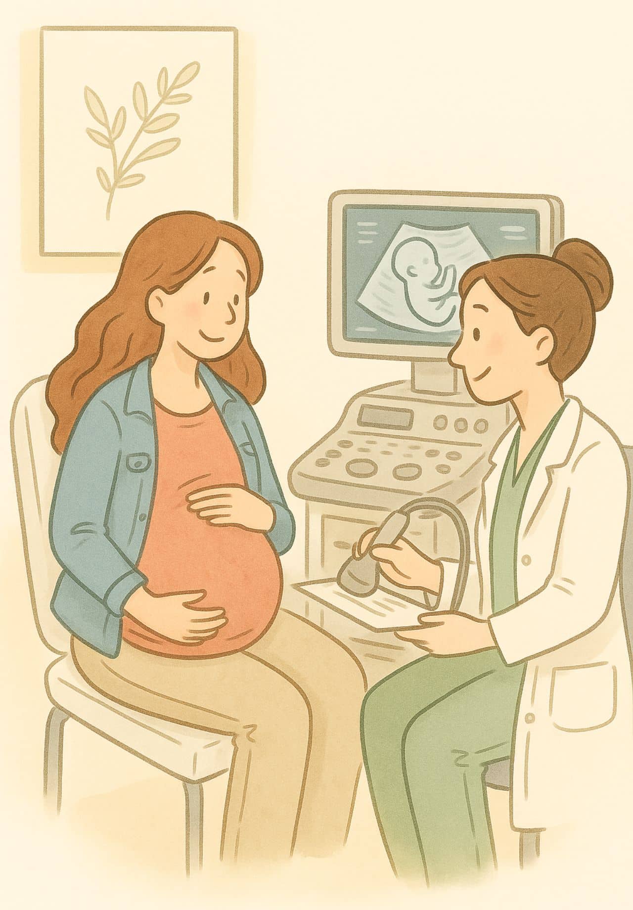 Consultation prénatale avec une sage-femme ou un gynécologue Consultation prénatale avec une sage-femme ou un gynécologue