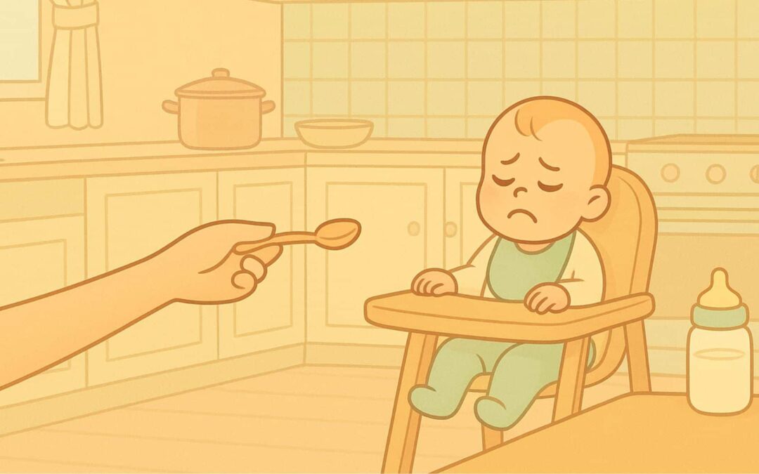 Bébé de 7 mois refuse la cuillère : causes, astuces et solutions