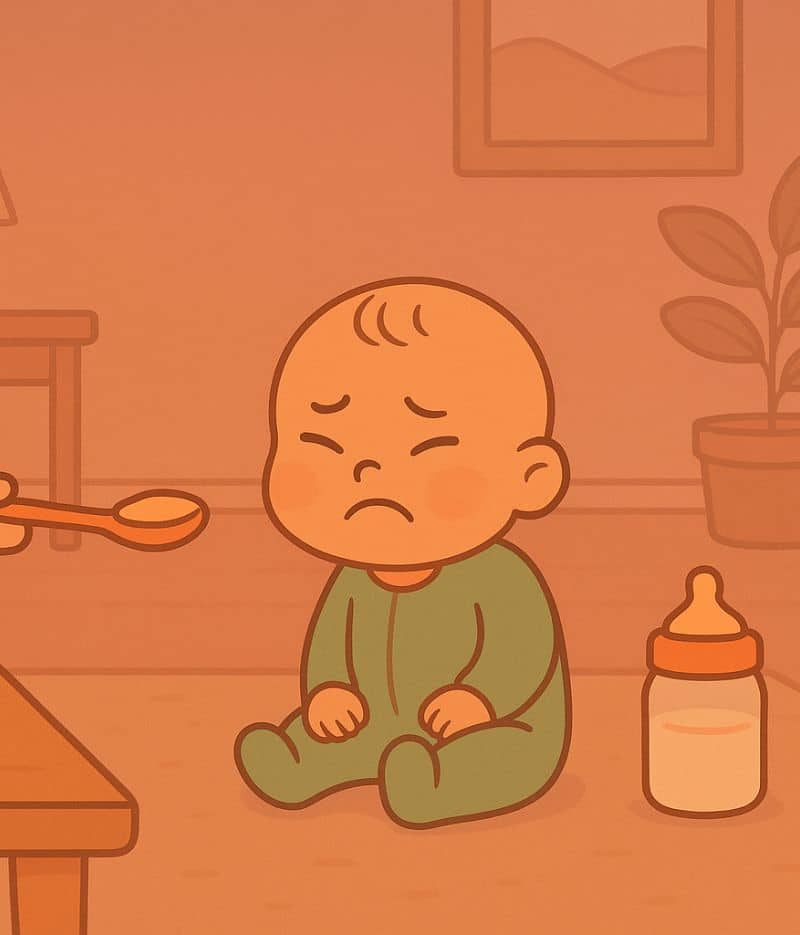 bébé 6 mois refuse la cuillère