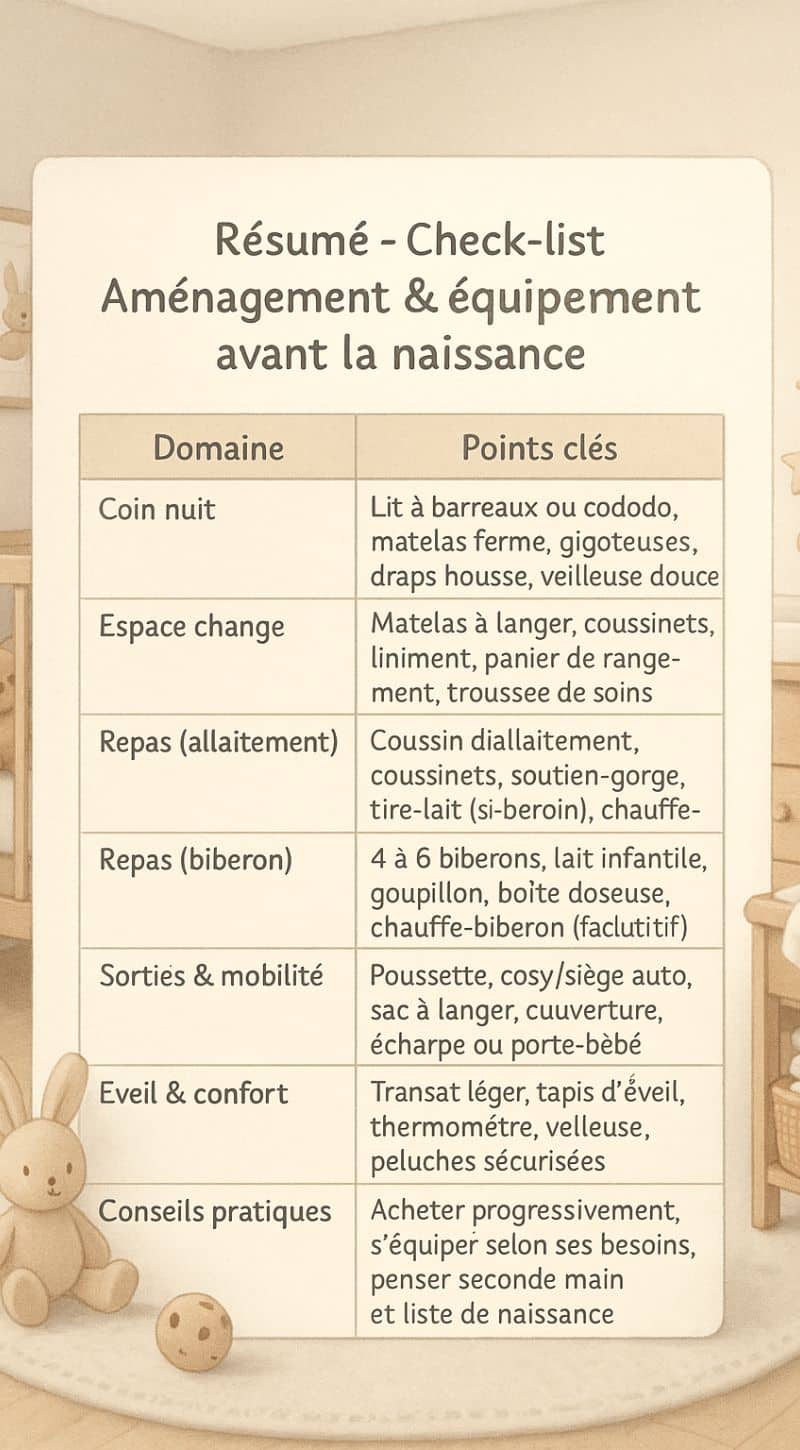 Fiche à télécharger valise maternité bébé – Être Parents