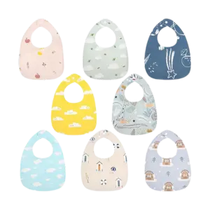Vicloon — 8 bavoirs bandana coton réglables