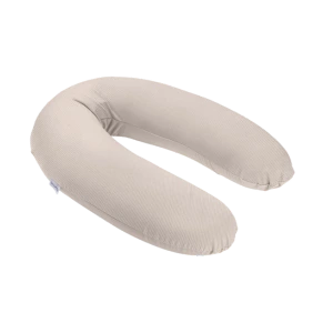 doomoo — Coussin de grossesse & d’allaitement, housse tissu bio & Oeko-Tex (Corduroy Sand)