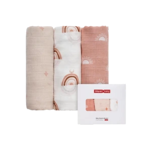 GLLQUEN — 3 serviettes mousseline 70×70 cm pour nouveau-né