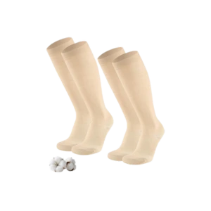 Niofind — Chaussettes de contention 15–20 mmHg, lot de 2, 65% coton