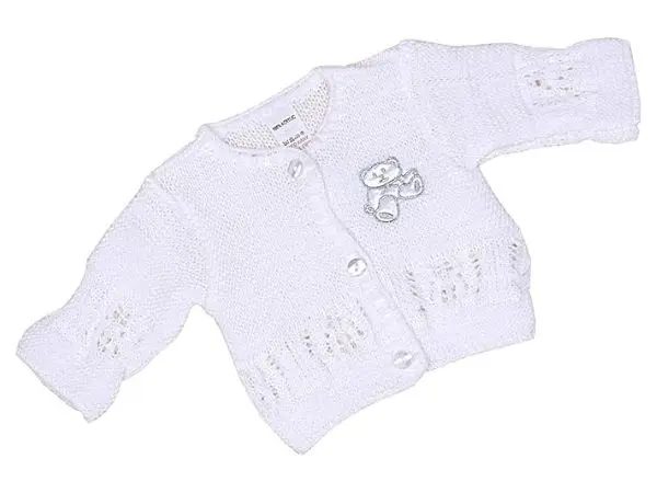 BabyPrem — cardigan acrylique nounours 0–6 mois
