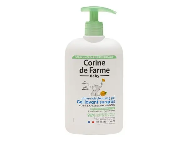 Corine de Farme - Gel lavant surgras bébé calendula 500 ml
