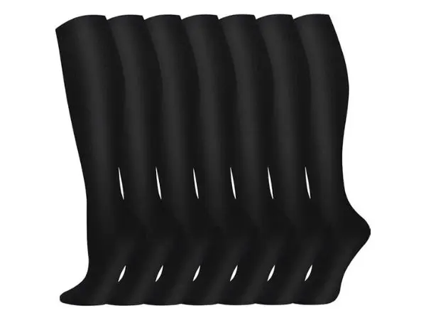 Niofind - Chaussettes de contention 15–20 mmHg, lot de 2, 65% coton