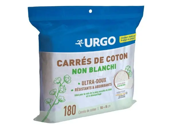 Urgo - carrés de coton non blanchis 180